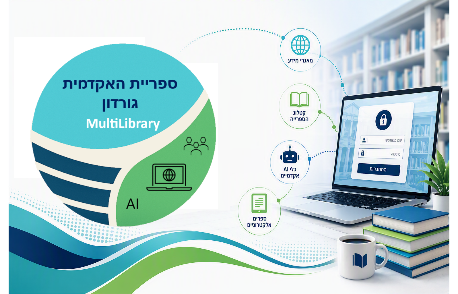 התחברות לקטלוג הספרייה ולמאגרי מידע